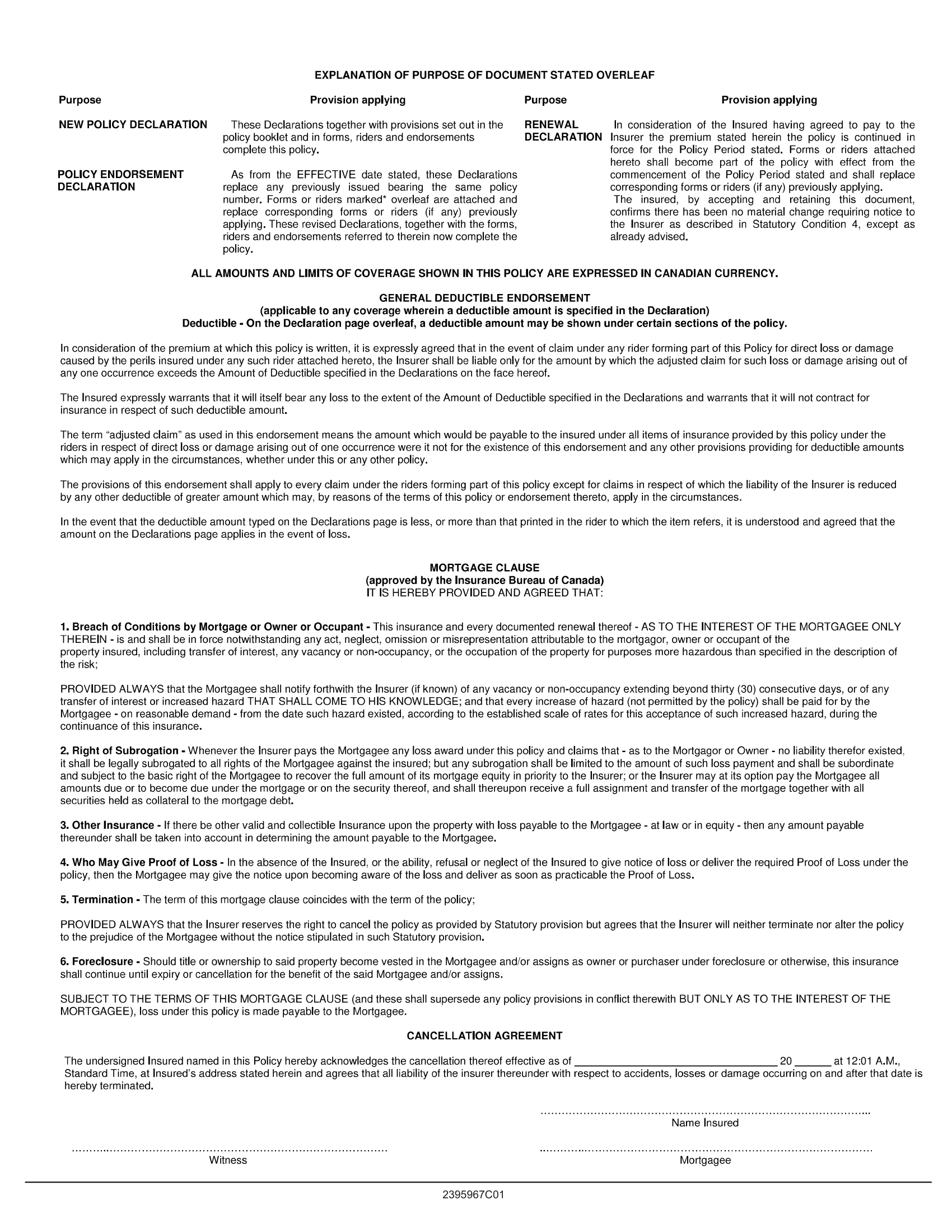 Insurance Certificate Page 2